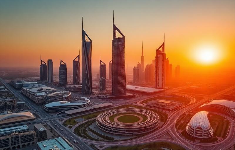 Meydan Dubai skyline